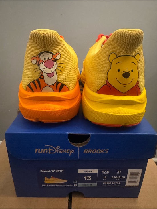 Brooks Other - Brooks x Run Disney Winnie The Pooh Tigger Ghost 17 WTP Run/Walk Shoes Mens 13W